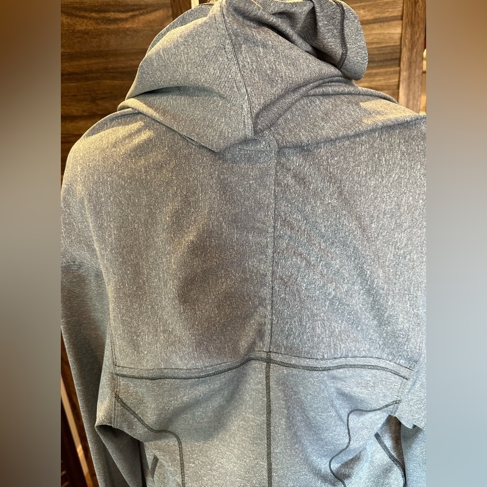 ZYIA Active Haze Yoga Shawl Gray Long Sleeve Wrap Style with Hood Size Small - Picture 11 of 11